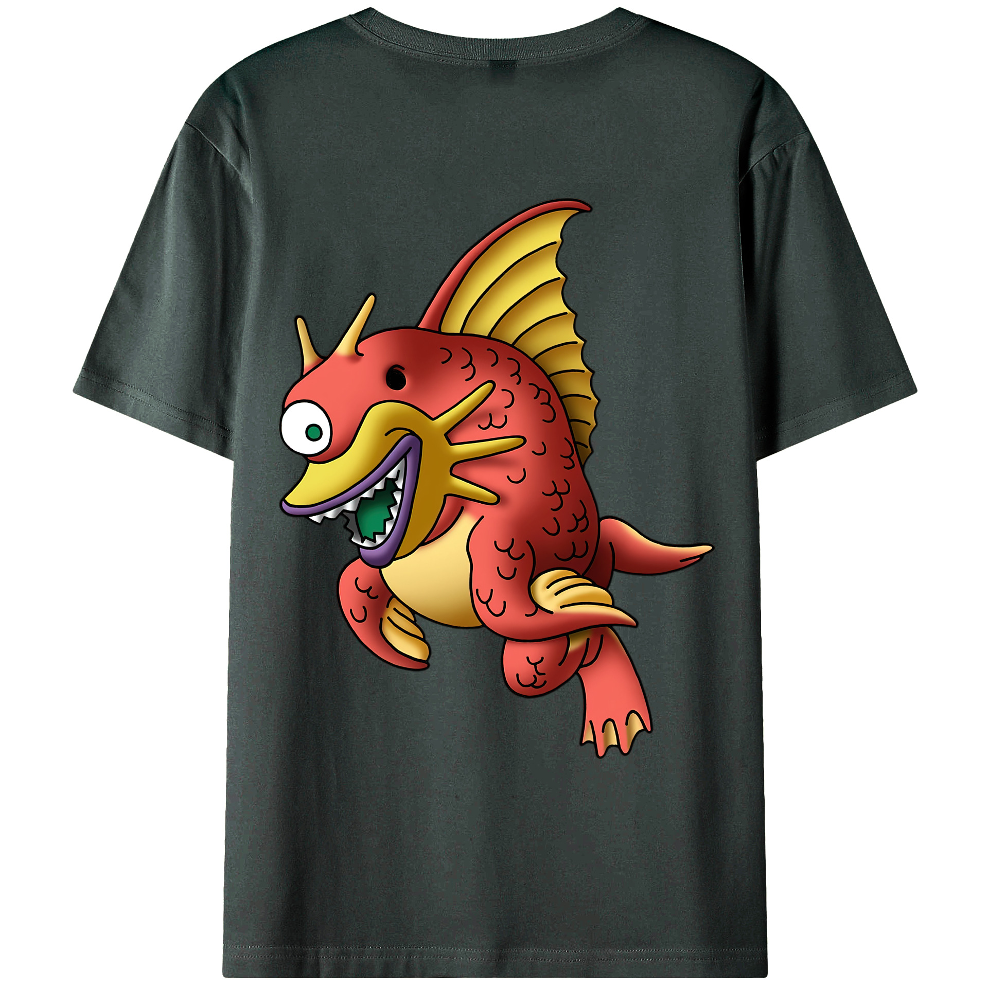（画像用） ドラゴンクエスト Doragon Kuesuto Dragon Quest 綿100％ メンズ半袖Tシャツ（バックプリント） 通気性